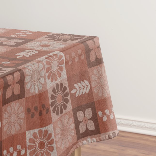 Toalha De Mesa Flores Rustic Brown Burlap Deixam Tablecloth (Posição Original)