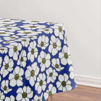 Toalha De Mesa Flores Silvestres Tropicais em Azul