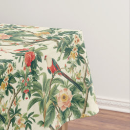 Toalha De Mesa Flores Tropicais Coloridas Aves