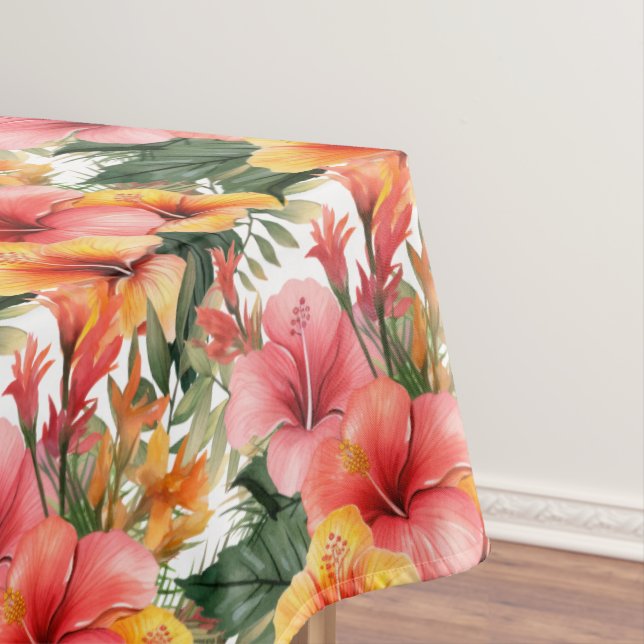 Toalha De Mesa Flores Tropicais Hibiscus (Posição Original)