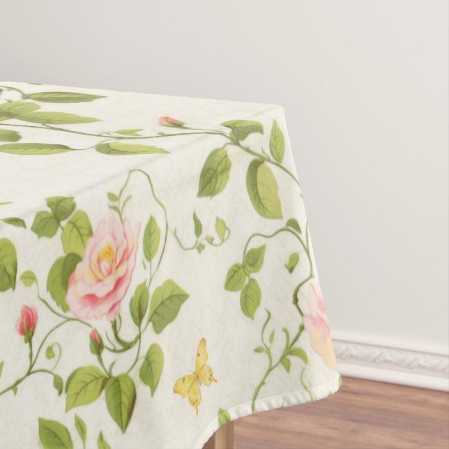 Toalha De Mesa Florescer da Elegante Rose Vine (Posição Original)