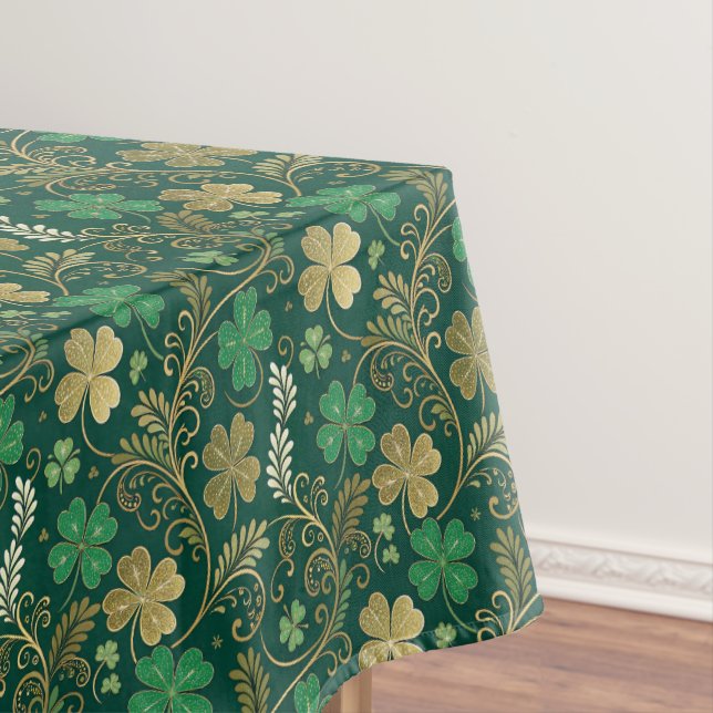 Toalha De Mesa Florescimento de Trevo Dourado (Posição Original)