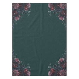 Toalha De Mesa Floresta Escura Verde Casamento Elegante Maroon Ma