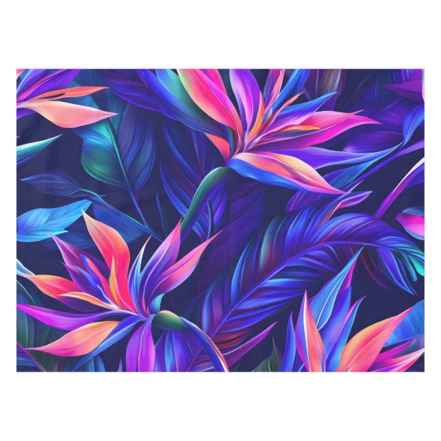 Toalha De Mesa Floresta Tropical de Midnight (Frente (Horizontal))