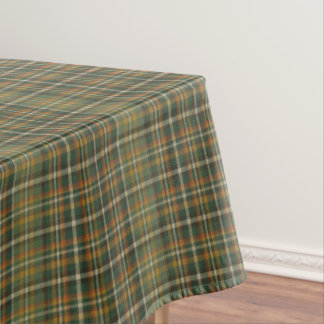 Toalha De Mesa Floresta Verde Laranja Ferrugem Xadrez Escocês Vic