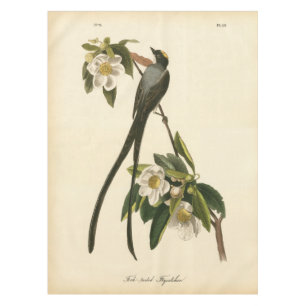 Toalha De Mesa Flycatcher floral do pássaro da magnólia da arte