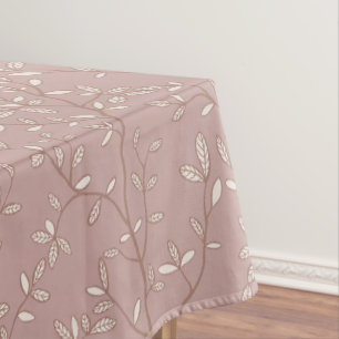 Toalha De Mesa Folha Espalha Poeira Rosa Argila Macia