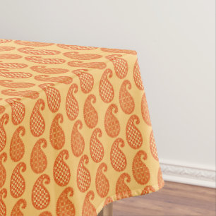 Toalha De Mesa Folha, mandarina e laranja pastel