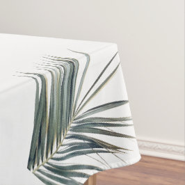 Toalha De Mesa Folha verde-palmeira de Pastel pálida