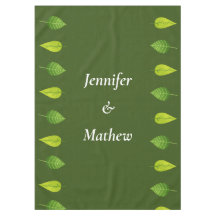Folha Verde Personalizada Greenery Tablecloth