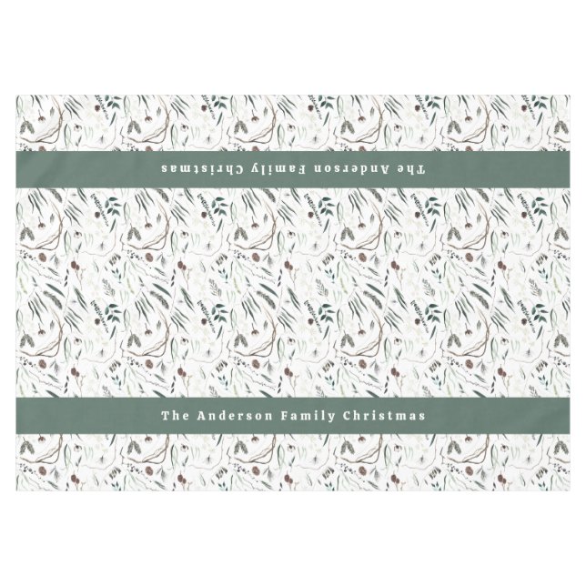 Toalha De Mesa Folhagem moderna e elegante, bem-vinda (Frente (Horizontal))