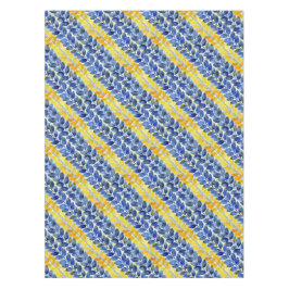 Toalha De Mesa Folhas Amarelas e Azuis
