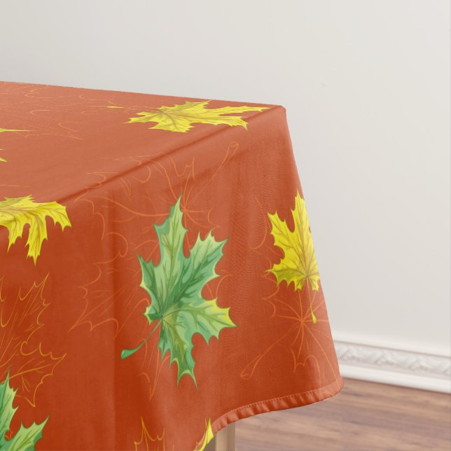 Toalha De Mesa Folhas Amarelas e Verdes do outono (Posição Original)