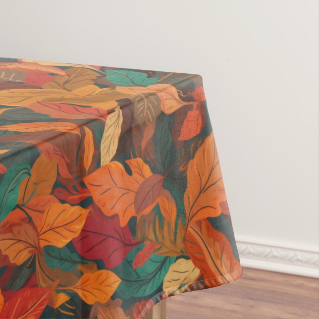 Toalha De Mesa Folhas Coloridas Médias (Posição Original)