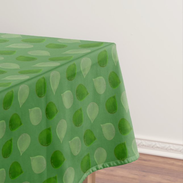 Toalha De Mesa Folhas de árvore tropical de jade em verde (Posição Original)