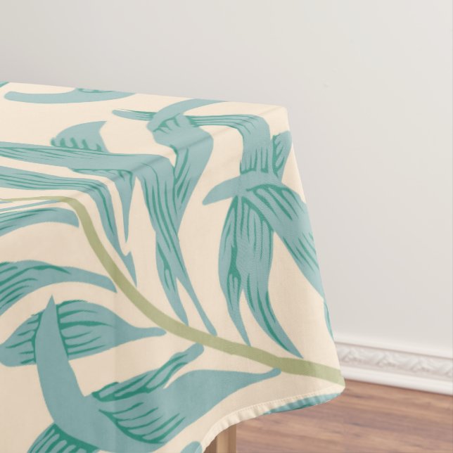 Toalha De Mesa Folhas de Jardim Elegantes (Posição Original)