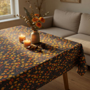 Toalha De Mesa Folhas de Outono & Bagas Padrão Sem Costura Outono