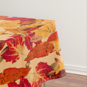 Toalha De Mesa Folhas de outono em amarelo-alaranjado vermelho