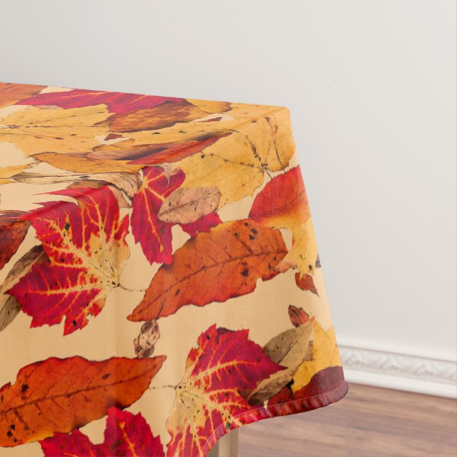 Toalha De Mesa Folhas de outono em amarelo-alaranjado vermelho (Posição Original)