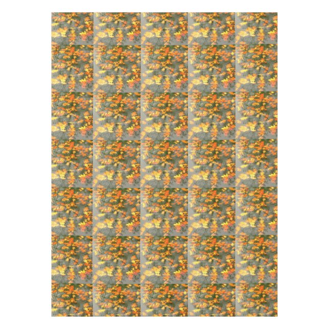 Toalha De Mesa Folhas de outono na água (Frente)