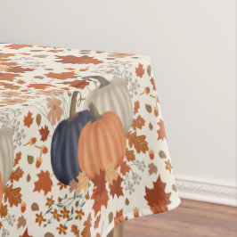 Toalha De Mesa Folhas de outono Russas de Pumpkins Flores Selvage