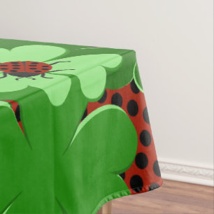 Toalha De Mesa Folhas de Vestuário Vermelhos De Ensino De Ladybug