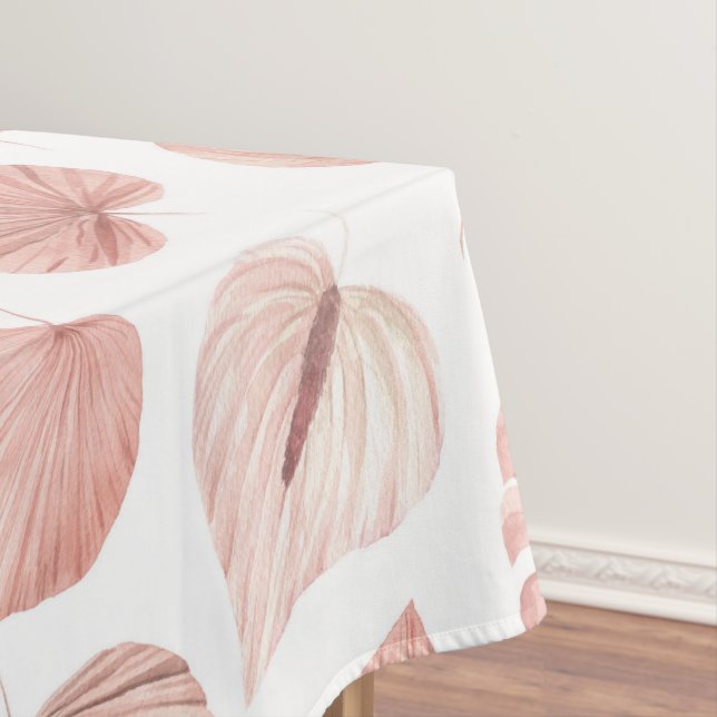 Toalha De Mesa Folhas Secas Rosa (Posição Original)