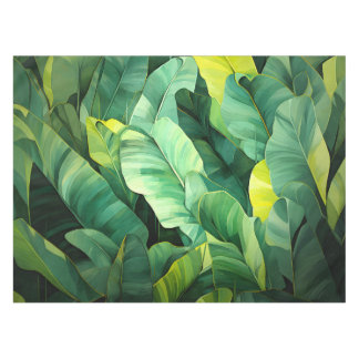Toalha De Mesa Folhas Tropicais Botânica Abstrata Selva Natureza