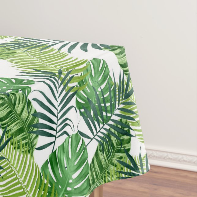 Toalha De Mesa Folhas tropicais verdes   (Posição Original)