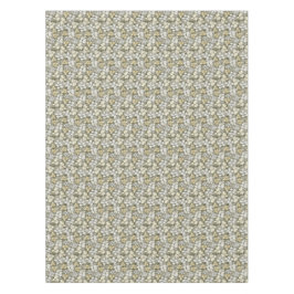 Toalha De Mesa Folhas Verde Branco e Cinza