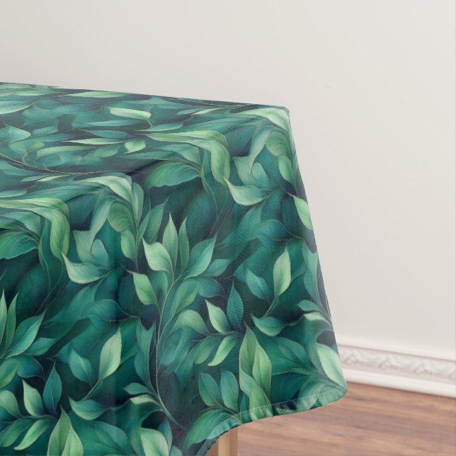 Toalha De Mesa Folhas Verdes de Eucalipto (Posição Original)
