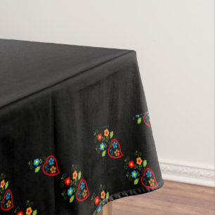 Toalha De Mesa Folheie português florescendo padrão cardíaco