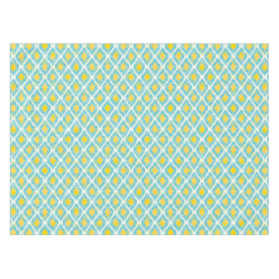 Toalha De Mesa Forma amarela azul do ikat tribal moderno