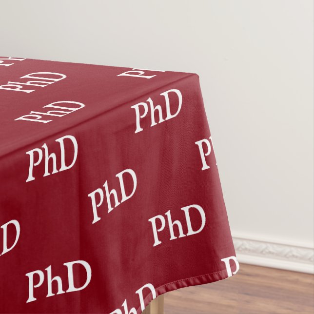 Toalha De Mesa Formando de Graduação PhD - Borgonha (Posição Original)