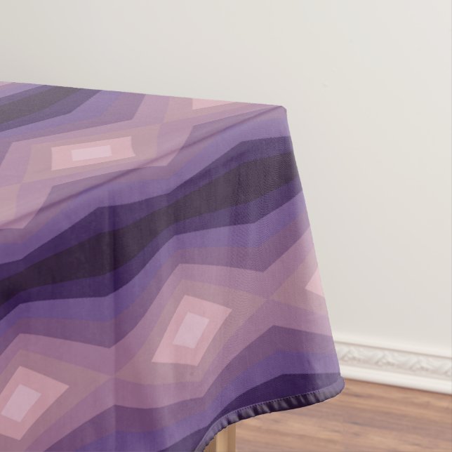 Toalha De Mesa Formas De Arte Abstrato Geométrica Roxa (Posição Original)