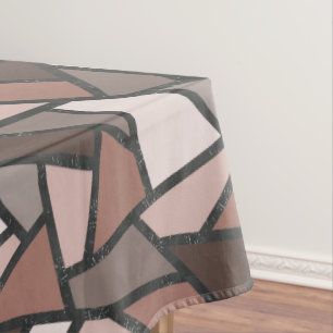 Toalha De Mesa Formas de vidro castanho manchado