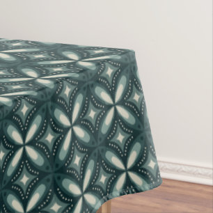 Toalha De Mesa formas verdes retrô