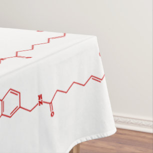 Toalha De Mesa Fórmula Química Molecular Capsaicina de Pimenta