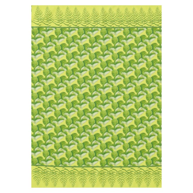 Toalha De Mesa Formulários em verde em uma Tablecloth (Frente)