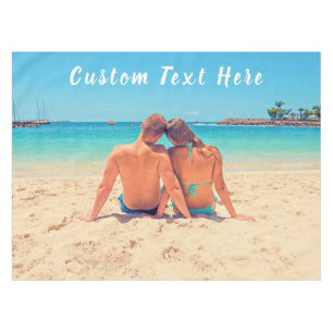 Toalha De Mesa Foto e texto personalizados - seu próprio Design