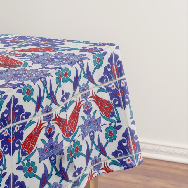 Toalha De Mesa Fotografia de Tulipas e Flores Rosa (Posição Original)