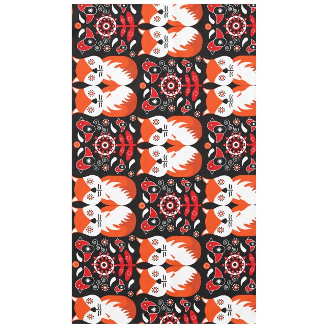 Toalha De Mesa Fox and Nature Nordic FolArt (Frente)