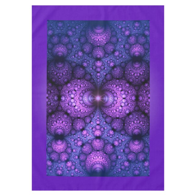 Toalha De Mesa Fractal de Apofílise - Fusão de Átomos (Frente)