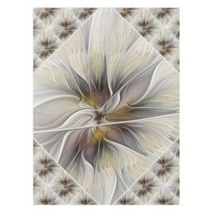 Toalha De Mesa Fractal floral, flor da fantasia com cores de