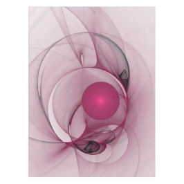 Toalha De Mesa Fractal Sinuoso, Arte Abstrato Moderno Rosa Berry