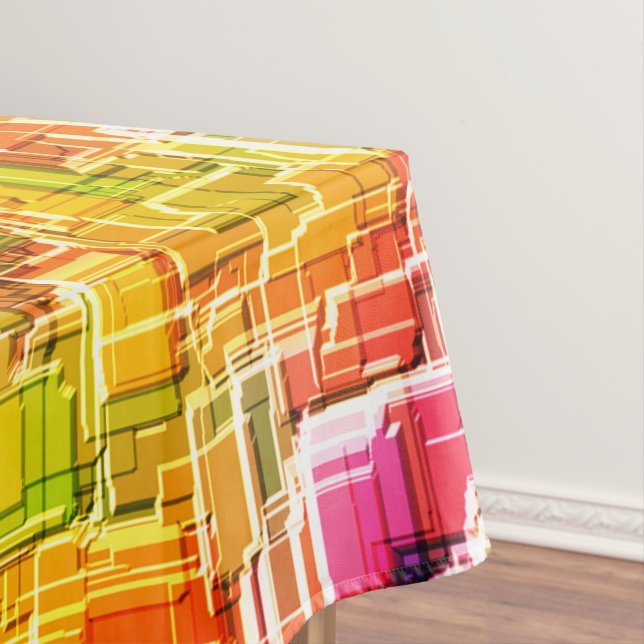 Toalha De Mesa Fragmentação exagerada de arremessos quadrados emb (Posição Original)