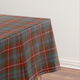 Toalha De Mesa Fraser do Tartan vermelho de Lovat e azul