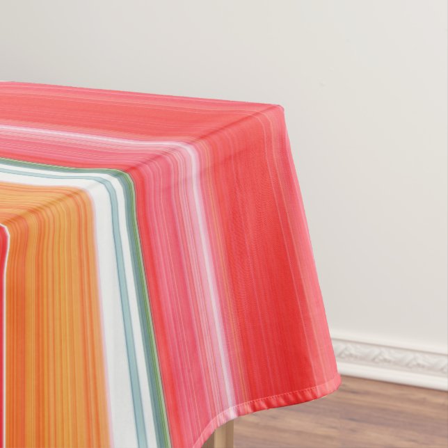 Toalha De Mesa Fresco e Vermelho Brilhante e Faixa Amarela (Posição Original)