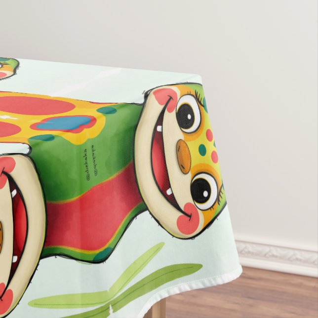 Toalha De Mesa „Fröhlicher Dschungeldrache – Bunt und Glücklich“ (Posição Original)