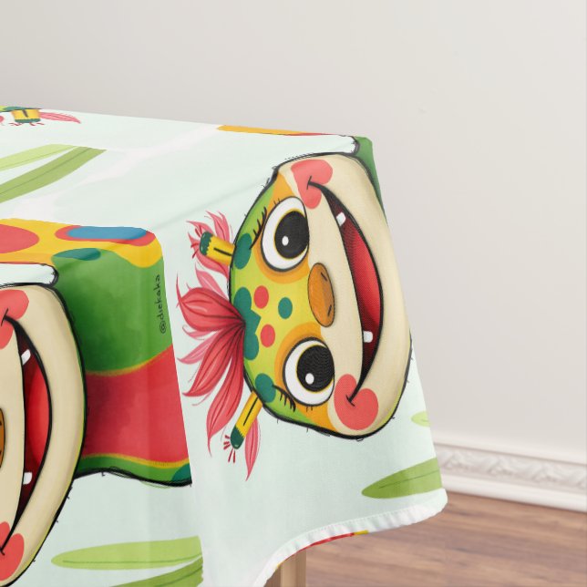 Toalha De Mesa „Fröhlicher Dschungeldrache – Bunt und Glücklich“ (Posição Original)